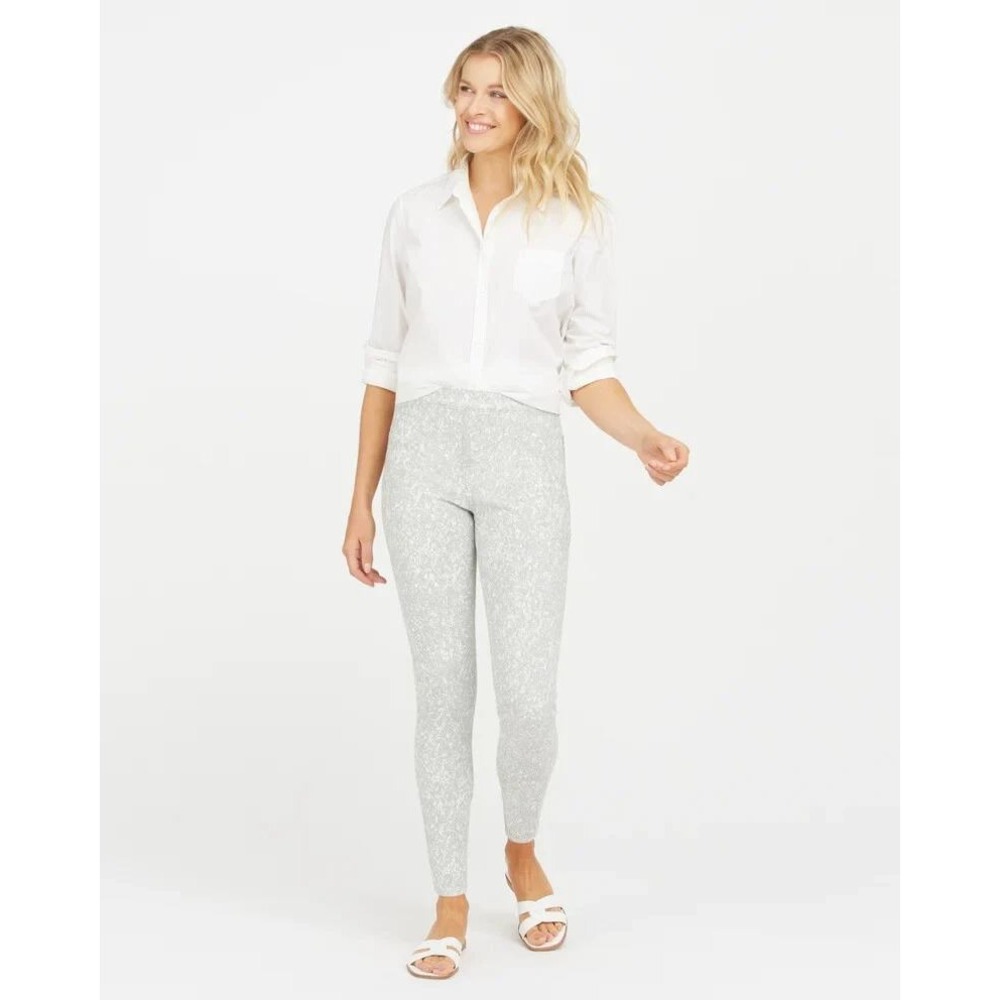SPANX Ankle Jean-ish Leggings Speckled Grey M/M New with‎ tags